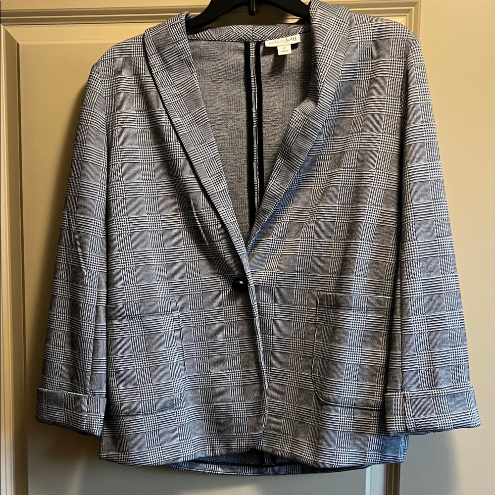 Gray Plaid Blazer